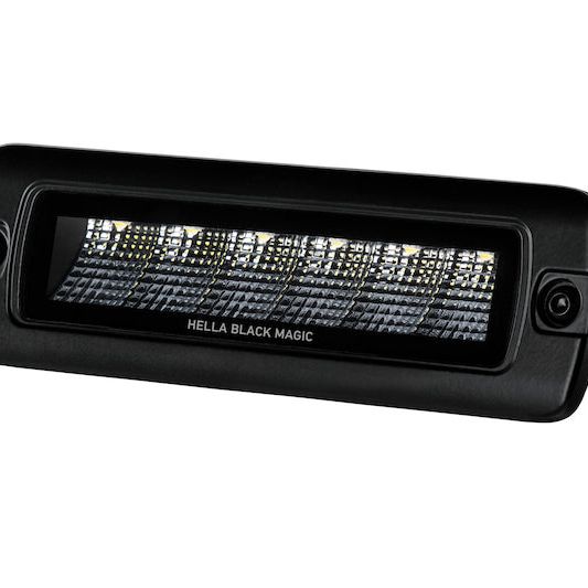 Hella LA358176221 - HELLA358176221 - Hella Universal Black Magic 6 L.E.D. Flush Mount Mini Light Bar - Flood Beam - Shipped in Europe - Tuningsupply.com
