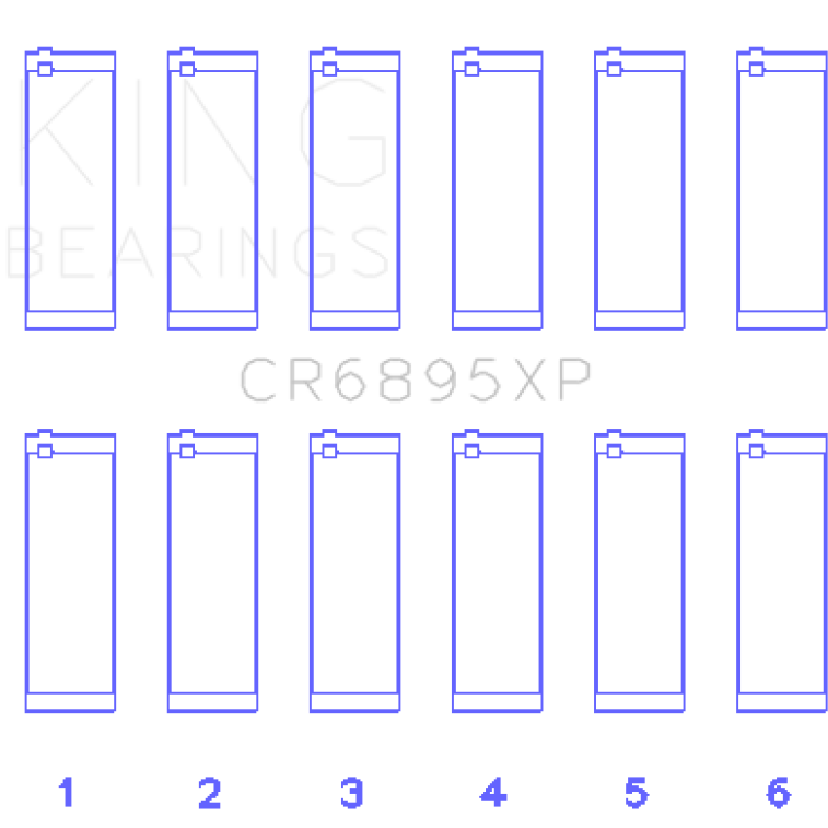 King Engine Bearings GCR6895XP0.25 - KINGCR6895XP0.25 - King Ford Ecoboost 3.5L V6 pMaxBlack Coated Connecting Rod Bearing Set - Size +0.25mm - Shipped in Europe - Tuningsupply.com