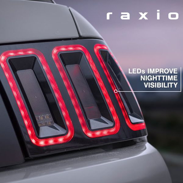 Raxiom 100807 - RAX100807 - Raxiom 99-04 Ford Mustang Excluding 99-01 Cobra Icon LED Tail Lights- Black Housing (Smoked Lens) - Shipped in Europe - Tuningsupply.com