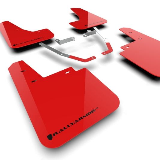 Rally Armor MF116-UR-RD-BLK - RALMF116-UR-RD-BLK - Rally Armor 24-25 Subaru Crosstrek (Wilderness Only) Red UR Mud Flap W/Black Logo - No Drilling Req - Shipped in Europe - Tuningsupply.com