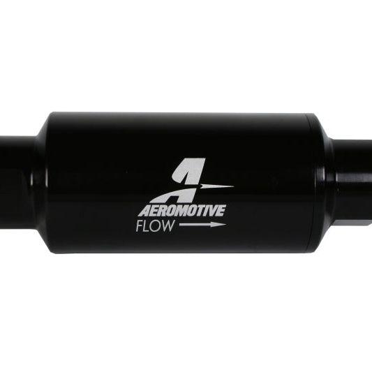 Aeromotive 12350 - AER12350 - Aeromotive In-Line Filter 10AN 10 Micron Microglass Element Bright-Dip Black 2in OD - Shipped in Europe - Tuningsupply.com