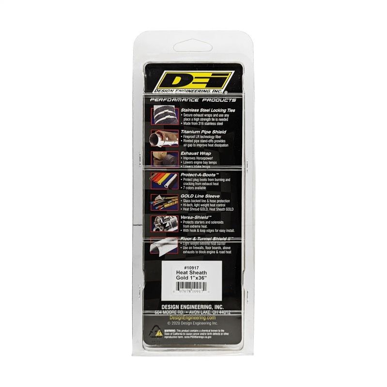 DEI 10917 - DEI10917 - DEI Heat Sheath GOLD 1in x 36in - Shipped in Europe - Tuningsupply.com