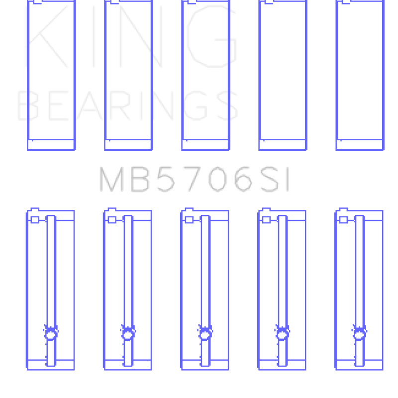 King Engine Bearings GMB5706SI - KINGMB5706SI - King Engine Bearings Hyundai i30 G4FC Main Bearing Set - Shipped in Europe - Tuningsupply.com