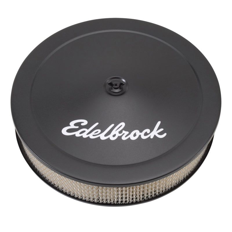 Edelbrock 1223 - EDE1223 - Edelbrock Air Cleaner Pro-Flo Series Round Steel Top Paper Element 14In Dia X 3 75In Dropped Base - Shipped in Europe - Tuningsupply.com