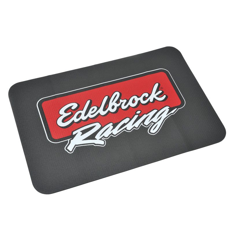 Edelbrock 2324 - EDE2324 - Edelbrock Racing Fender Cover - PVC Foam Mat - 2 Color Printed Edelbrock Racing Logo - Shipped in Europe - Tuningsupply.com
