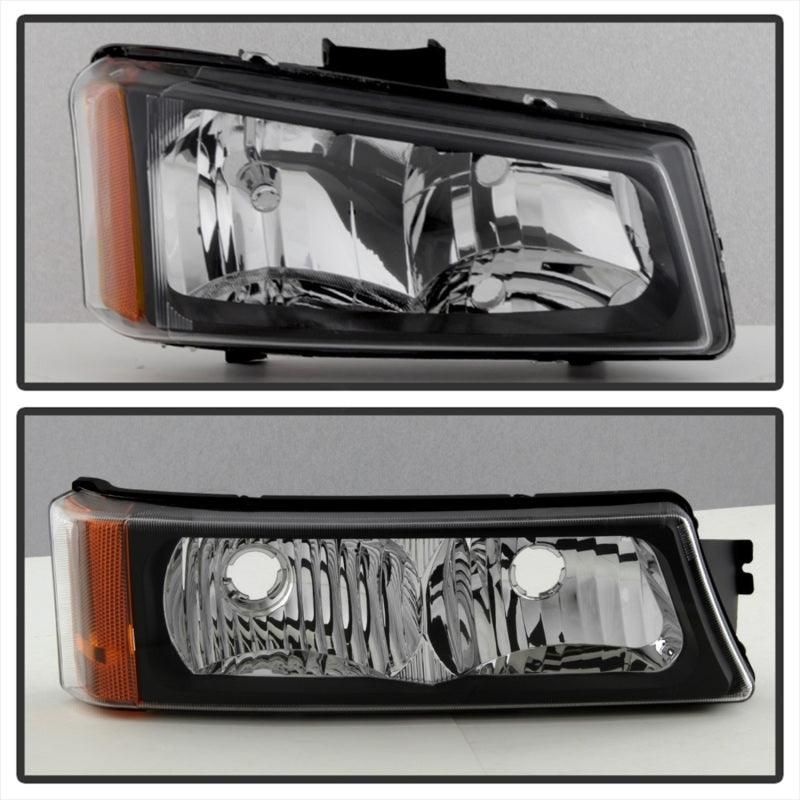 SPYDER 5069801 - SPY5069801 - xTune Chevy Silverado 2500HD 03-06 Crystal Headlights w/ Bumper Lights Black HD-JH-CSIL03-AM-BK-SET - Shipped in Europe - Tuningsupply.com