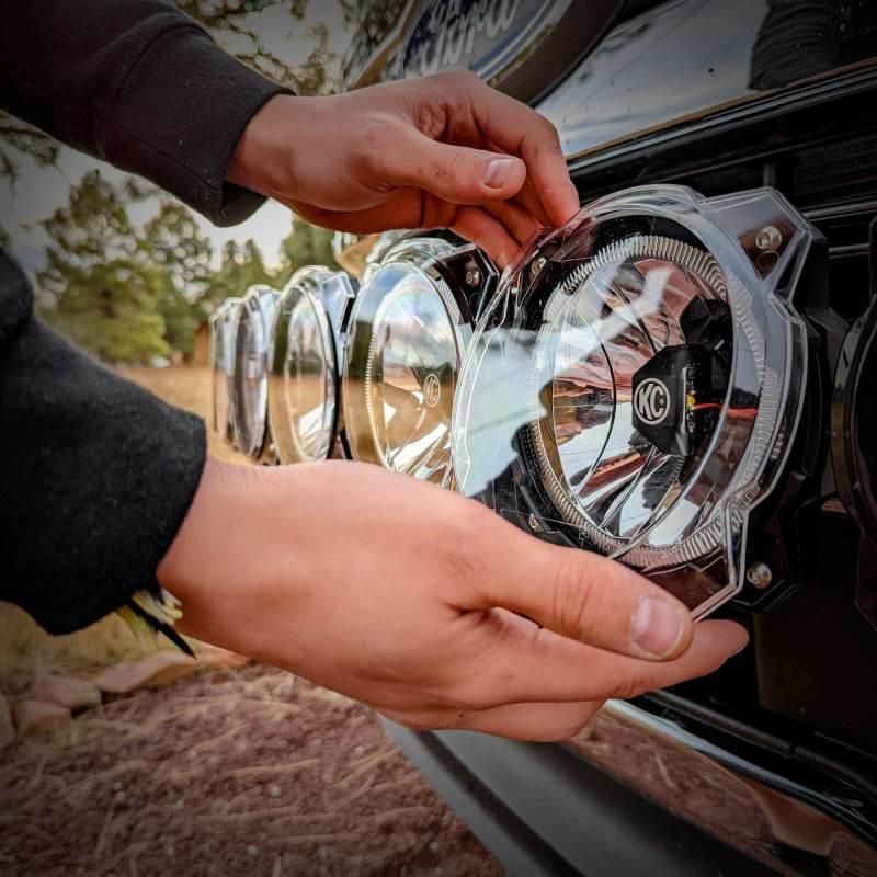 KC HiLiTES 5118 - KCL5118 - KC HiLiTES 6in. Light Shield for Gravity Pro6 LED Lights (Single) - Clear - Shipped in Europe - Tuningsupply.com