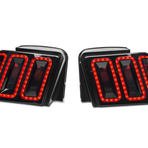 Raxiom 100807 - RAX100807 - Raxiom 99-04 Ford Mustang Excluding 99-01 Cobra Icon LED Tail Lights- Black Housing (Smoked Lens) - Shipped in Europe - Tuningsupply.com