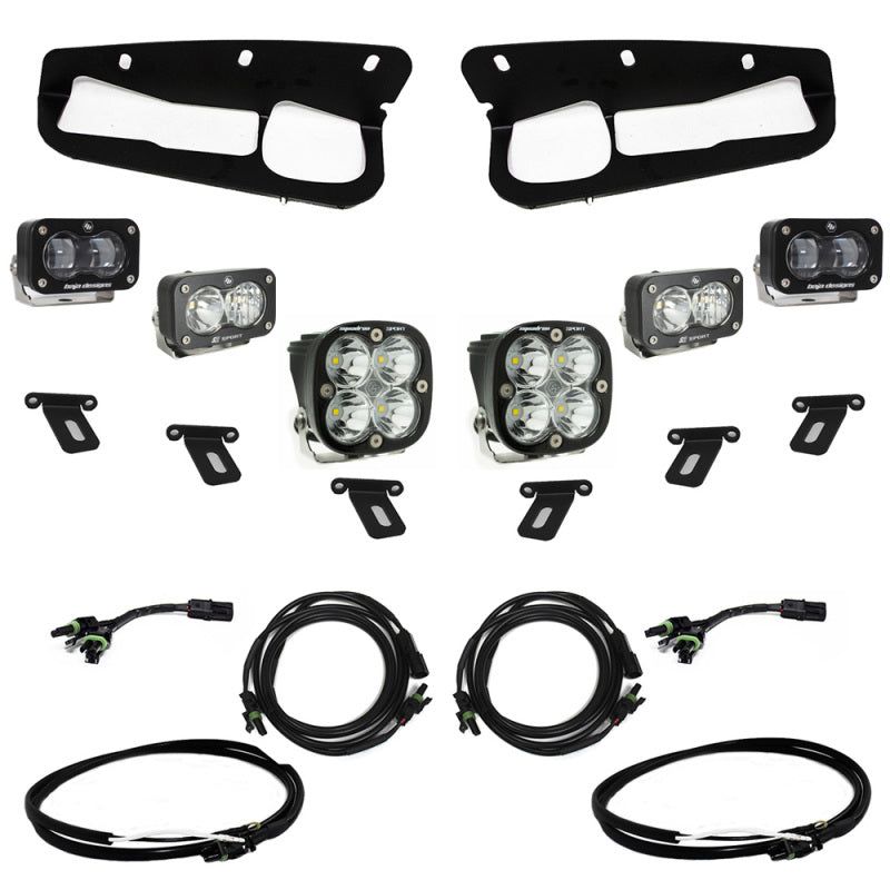 Baja Designs 448174UP - BAJ448174UP - Baja Designs 21-22 Ford Bronco w/Steel Bumper S2 SAE Sportsmen Fog Pkt Light Kit w/Upfitter - Clear - Shipped in Europe - Tuningsupply.com