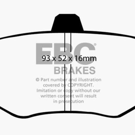 EBC UD1368 - EBCUD1368 - EBC 08-16 Mitsubishi Lancer Evo 10 2.0 Turbo (1 piece rotor) Ultimax2 Rear Brake Pads - Shipped in Europe - Tuningsupply.com