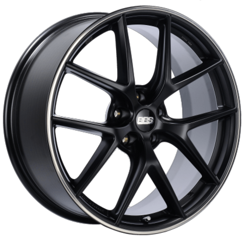 BBS CI2201BPO - BBSCI2201BPO - BBS CI-R 19x9 5x112 ET42 Satin Black Polished Rim Protector Wheel -82mm PFS/Clip Required - Shipped in Europe - Tuningsupply.com