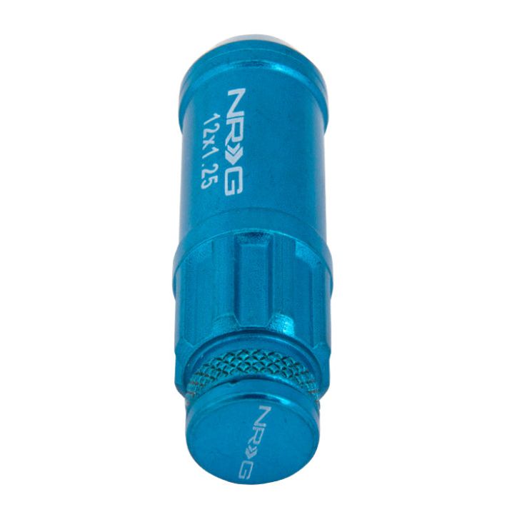 NRG LN-LS710BL-21 - NRGLN-LS710BL-21 - NRG 700 Series M12 X 1.25 Steel Lug Nut w/Dust Cap Cover Set 21 Pc w/Locks & Lock Socket - Blue - Shipped in Europe - Tuningsupply.com