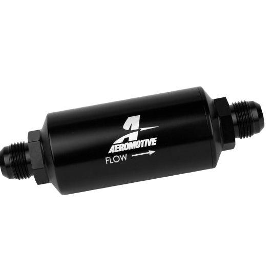 Aeromotive 12385 - AER12385 - Aeromotive In-Line Filter - AN -10 size Male - 10 Micron Microglass Element - Bright-Dip Black - Shipped in Europe - Tuningsupply.com