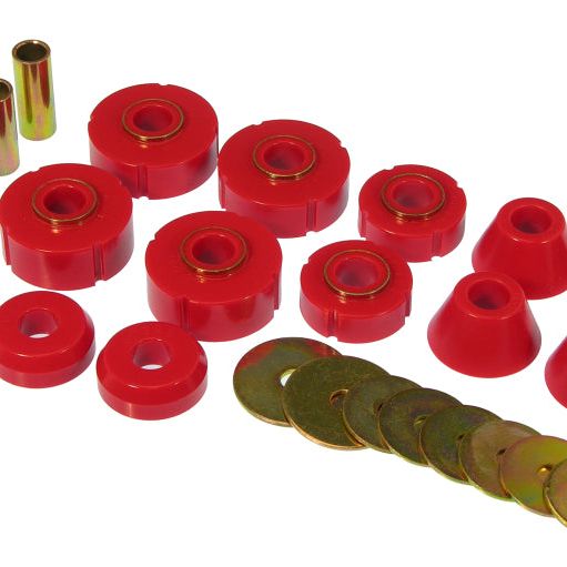 Prothane 7-101 - PRO7-101 - Prothane 67-72 Chevy C10 Body Mount Kit - Red - Shipped in Europe - Tuningsupply.com