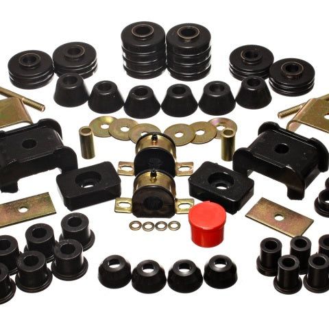 Energy Suspension 3.18105G - ENG3.18105G - Energy Suspension 73-80 Chev/GMC 4WD w/Aftermarket Front Springs Black Hyper-Flex Master Bushing Set - Shipped in Europe - Tuningsupply.com