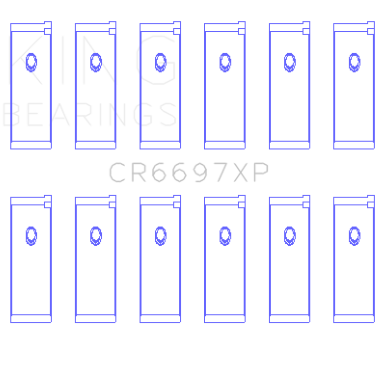 King Engine Bearings GCR6697XP - KINGCR6697XP - King Engine Bearings Nissan RB25/RB26 (Size STD) Performance Rod Bearing Set - Size STD - Shipped in Europe - Tuningsupply.com