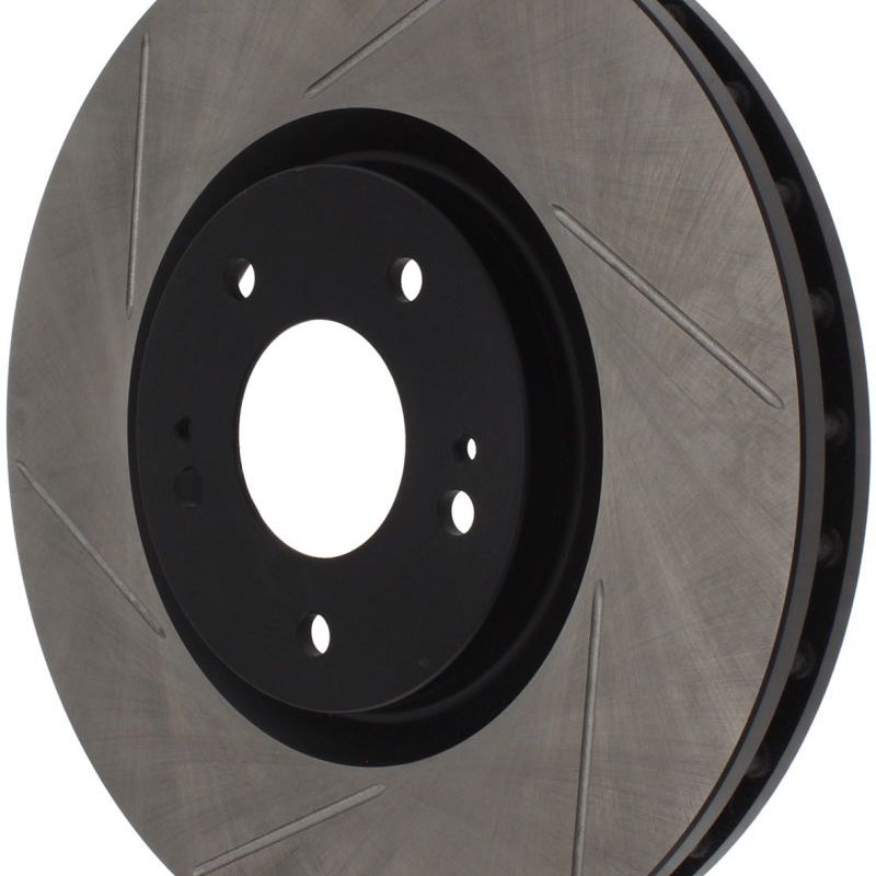 Stoptech 126.46064SR - STO126.46064SR - StopTech Power Slot 03-06 Evo 8 & 9 Slotted Right Front Rotor - Shipped in Europe - Tuningsupply.com