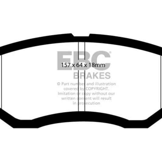EBC DP31583C - EBCDP31583C - EBC 16-21 Subaru WRX 2.0T (Excl 2022+ Models) Redstuff Front Brake Pads - Shipped in Europe - Tuningsupply.com