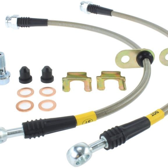 Stoptech 950.61018 - STO950.61018 - StopTech 2014 Ford Fiesta ST Stainless Steel Front Brake Lines - Shipped in Europe - Tuningsupply.com