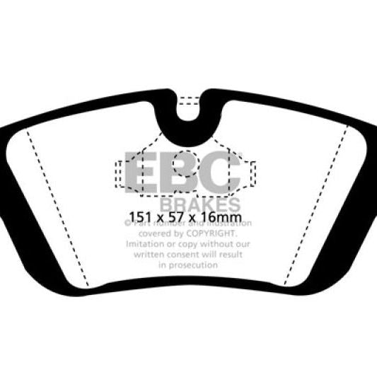 EBC DP4914R - EBCDP4914R - EBC 96-98 BMW Z3 1.9 Yellowstuff Front Brake Pads - Shipped in Europe - Tuningsupply.com