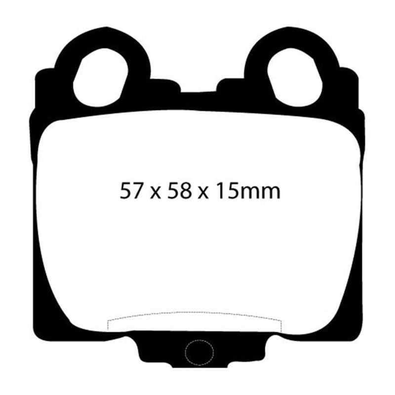 EBC DP41224R - EBCDP41224R - EBC 98-05 Lexus GS300 3.0 Yellowstuff Rear Brake Pads - Shipped in Europe - Tuningsupply.com