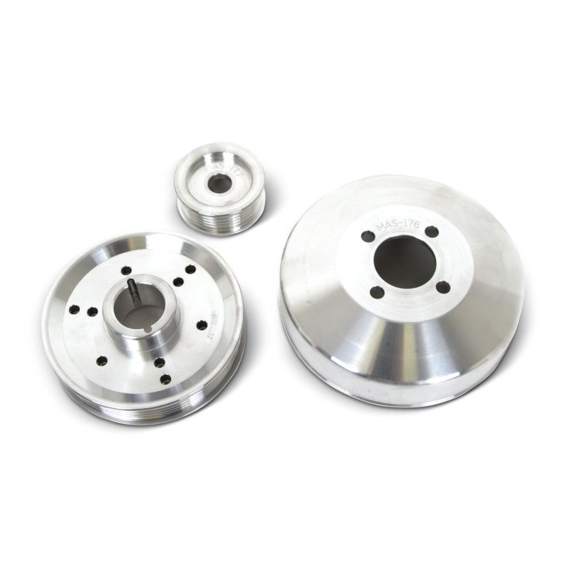 BBK 1555 - BBK1555 - BBK 96-01 Mustang 4.6 GT Cobra Underdrive Pulley Kit - Lightweight CNC Billet Aluminum (3pc) - Shipped in Europe - Tuningsupply.com
