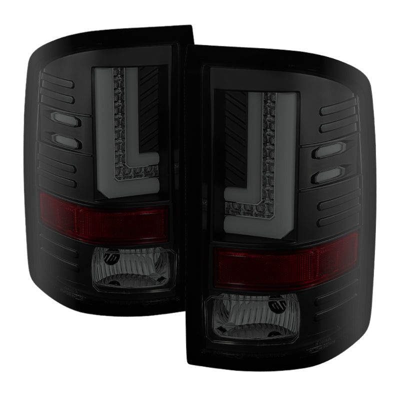 SPYDER 5080707 - SPY5080707 - Spyder GMC Sierra 14-16 LED Tail Lights Black Smoke ALT-YD-GS14-LBLED-BSM - Shipped in Europe - Tuningsupply.com