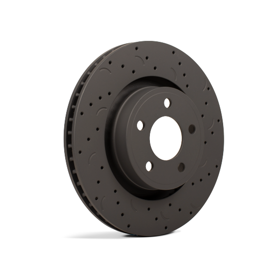 Hawk Performance KHTC5013 - HAWKHTC5013 - Hawk Talon 2010 Mitsubishi Lancer Evolution GSR AWD Drilled and Slotted Rear Brake Rotor Set - Shipped in Europe - Tuningsupply.com