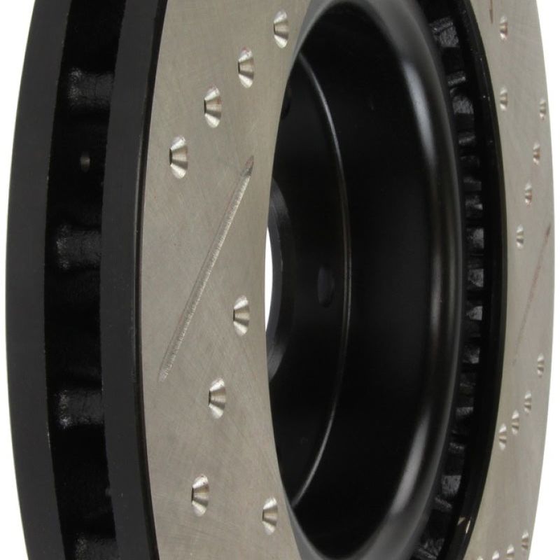 Stoptech 127.47022R - STO127.47022R - StopTech 05-10 Subaru Impreza WRX/STi Slotted & Drilled Right Front Rotor - Shipped in Europe - Tuningsupply.com