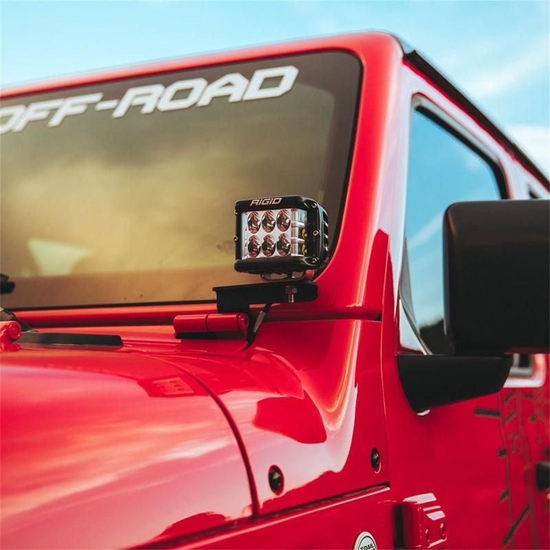 Rigid Industries 41659 - RIG41659 - Rigid Industries 2018 Jeep JL - A-Pillar Mount Kit - Mounts Set of D / D-SS / SR-M / Ignite Series - Shipped in Europe - Tuningsupply.com