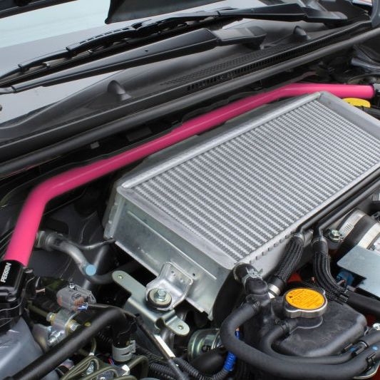 Perrin Performance PSP-SUS-056HP - PERPSP-SUS-056HP - PERRIN 08-14 WRX/STI/Impreza / 14-18 Forester / 13-17 Crosstrek / 05-09 Legacy FR Strut Brace - Pink - Shipped in Europe - Tuningsupply.com