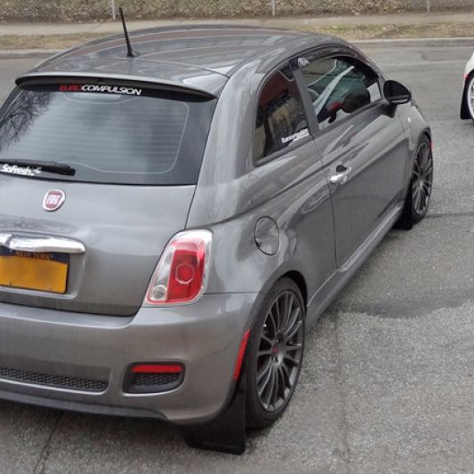 Rally Armor MF25-UR-BLK/RD - RALMF25-UR-BLK/RD - Rally Armor 12-18 Fiat 500 Black UR Mud Flap w/Red Logo - Shipped in Europe - Tuningsupply.com