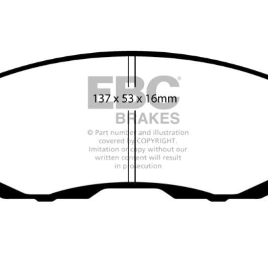 EBC DP31636C - EBCDP31636C - EBC 02-03 Infiniti G20 2.0 Redstuff Front Brake Pads - Shipped in Europe - Tuningsupply.com