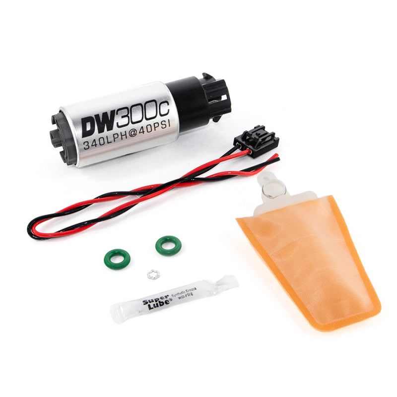 DeatschWerks 9-309-1006 - DWK9-309-1006 - DeatschWerks 340lph DW300C Compact Fuel Pump w/ 04+ Lotus Elise/Exige Set Up Kit (w/ Mounting Clips) - Shipped in Europe - Tuningsupply.com