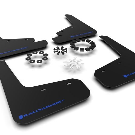 Rally Armor MF72-UR-BLK/BL - RALMF72-UR-BLK/BL - Rally Armor 20-26 Tesla Model Y, Juniper Y Black UR Mud Flap w/Blue Logo - Shipped in Europe - Tuningsupply.com