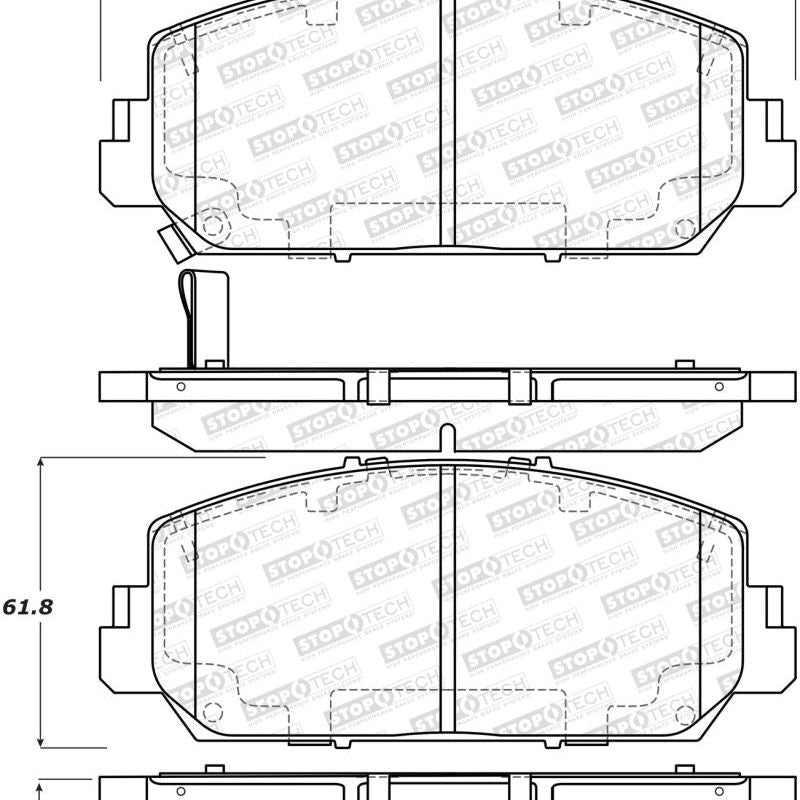 Stoptech 308.16970 - STO308.16970 - StopTech 13-18 Acura RDX Street Performance Front Brake Pads - Shipped in Europe - Tuningsupply.com