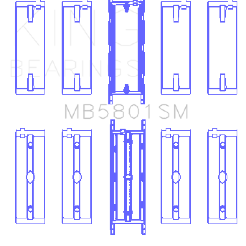 King Engine Bearings GMB5801SM0.25 - KINGMB5801SM0.25 - King Engine Bearings BMW N63/S63 Crankshaft Main Bearing Set - Size +0.25mm - Shipped in Europe - Tuningsupply.com