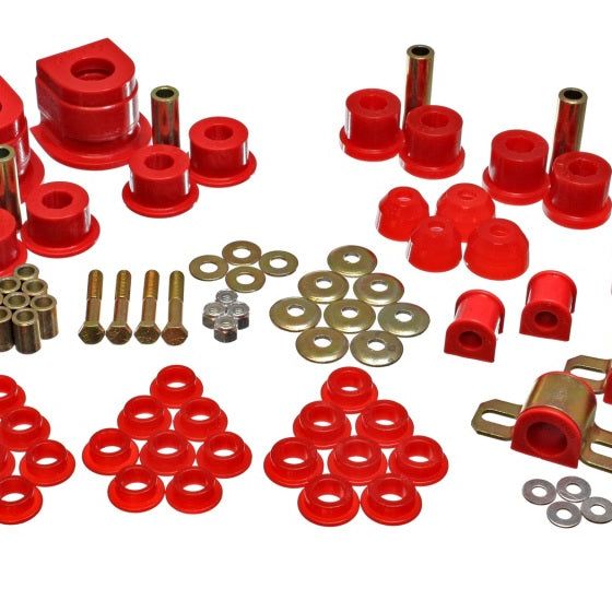 Energy Suspension 11.18101R - ENG11.18101R - Energy Suspension 86-91 Mazda RX7 Red Hyper-Flex Master Bushing Set - Shipped in Europe - Tuningsupply.com