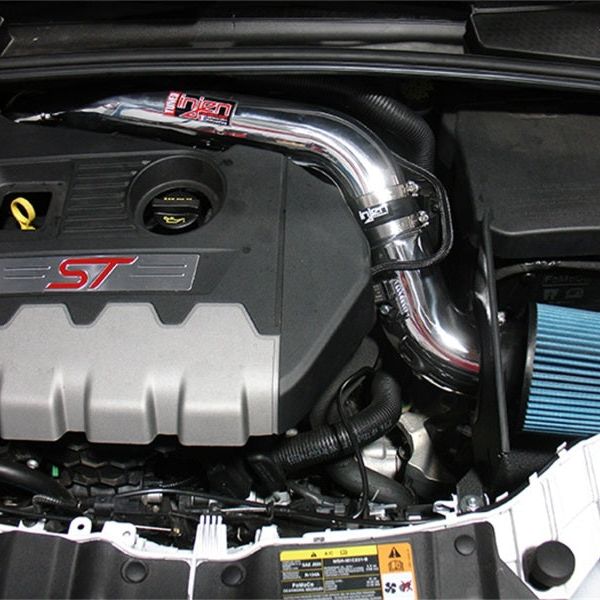 Injen SP9002BLK - INJSP9002BLK - Injen 15-18 Ford Focus ST 2.0L (t) 4cyl Black Short Ram Intake w/MR Tech & Heat Shield - Shipped in Europe - Tuningsupply.com