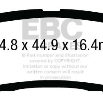 EBC DP43012R - EBCDP43012R - EBC 12+ Cadillac ATS 2.0 Turbo Yellowstuff Rear Brake Pads - Shipped in Europe - Tuningsupply.com