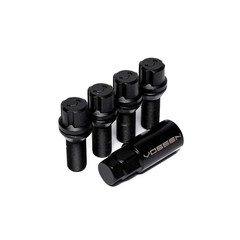 Vossen LUG-BL1450-30-BC - VOSLUG-BL1450-30-BC - Vossen 30mm Lock Bolt - 14x1.5 - 17mm Hex - Cone Seat - Black (Set of 4) - Shipped in Europe - Tuningsupply.com