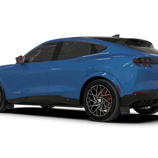 Rally Armor MF96-UR-BLK-RD - RALMF96-UR-BLK-RD - Rally Armor 21-25 Ford Mustang Mach-E/GT/Rally Black UR Mud Flap w/Red Logo - Shipped in Europe - Tuningsupply.com