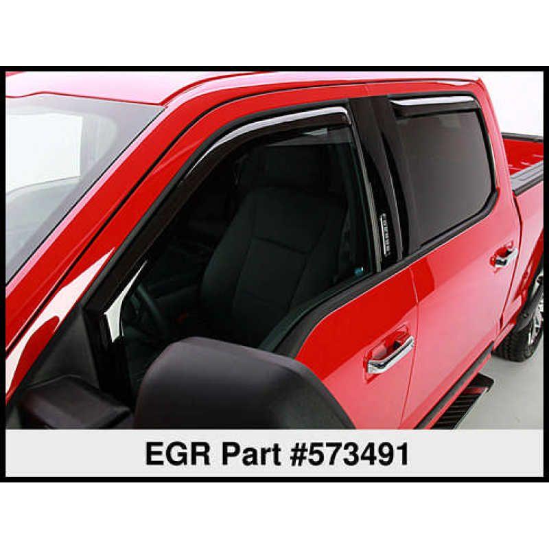 EGR 573491 - EGR573491 - EGR 15-23 Ford F150 Crew Cab In-Channel Window Visors - Set of 4 (573491) - Shipped in Europe - Tuningsupply.com