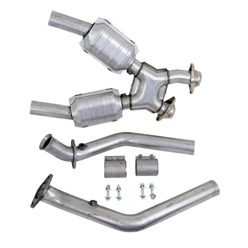 BBK 1670 - BBK1670 - BBK 99-04 Mustang 4.6 GT / Cobra High Flow X Pipe With Catalytic Converters - 2-1/2 - Shipped in Europe - Tuningsupply.com