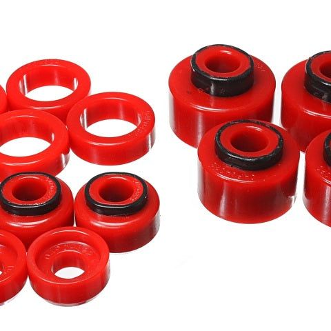 Energy Suspension 4.4121R - ENG4.4121R - Energy Suspension 05-07 Ford F250/F350 2/4WD Red Body Mount Set - Shipped in Europe - Tuningsupply.com