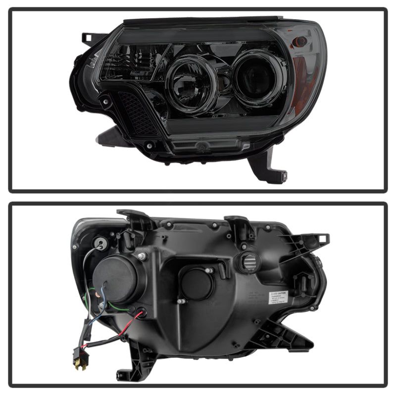 SPYDER 5081728 - SPY5081728 - Spyder Toyota Tacoma 12-16 Projector Headlights Light Bar DRL Smoke PRO-YD-TT12-LBDRL-SM - Shipped in Europe - Tuningsupply.com