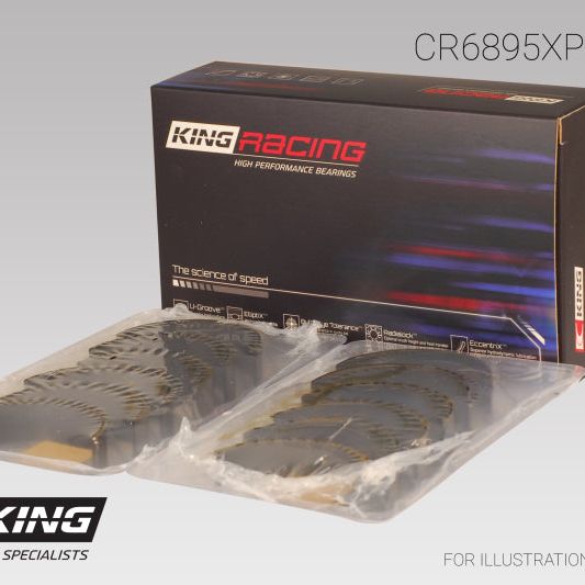 King Engine Bearings GCR6895XP0.25 - KINGCR6895XP0.25 - King Ford Ecoboost 3.5L V6 pMaxBlack Coated Connecting Rod Bearing Set - Size +0.25mm - Shipped in Europe - Tuningsupply.com
