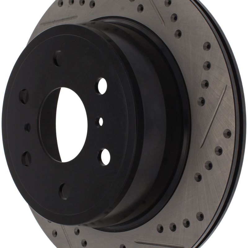 Stoptech 127.66065R - STO127.66065R - StopTech 05-10 GMC Sierra (w/ Rear Drum) / 07-09 GMC Yukon Rear Right Slotted & Drilled Rotor - Shipped in Europe - Tuningsupply.com