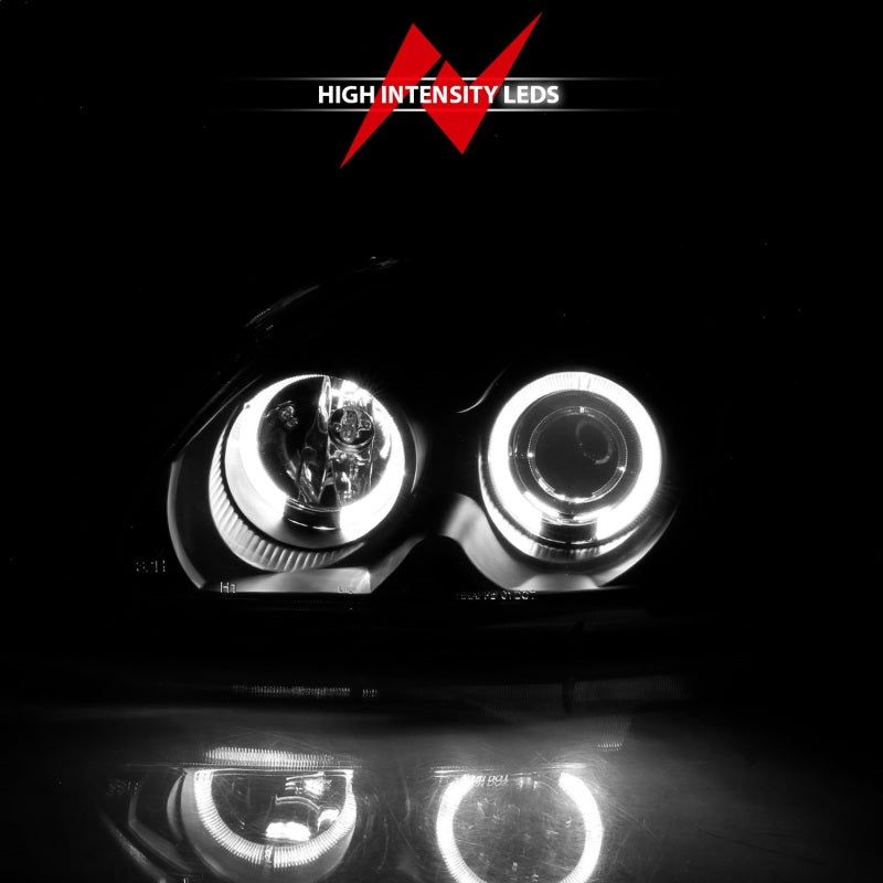 ANZO 121068 - ANZ121068 - ANZO 1996-1998 Honda Civic Projector Headlights w/ Halo Black - Shipped in Europe - Tuningsupply.com