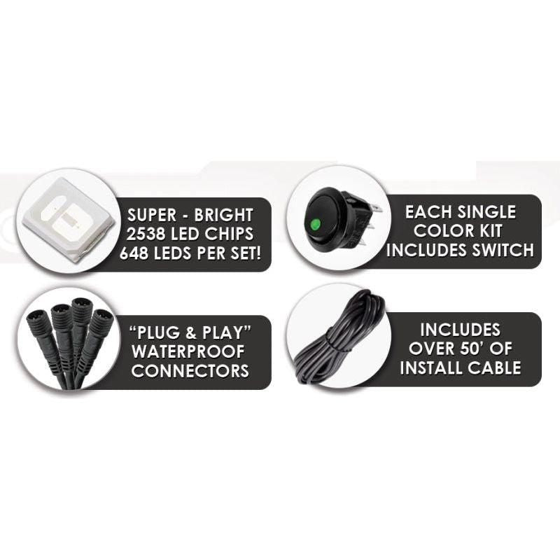 ORACLE Lighting 4228-001 - ORL4228-001 - Oracle LED Illuminated Wheel Rings - Double LED - White - Shipped in Europe - Tuningsupply.com